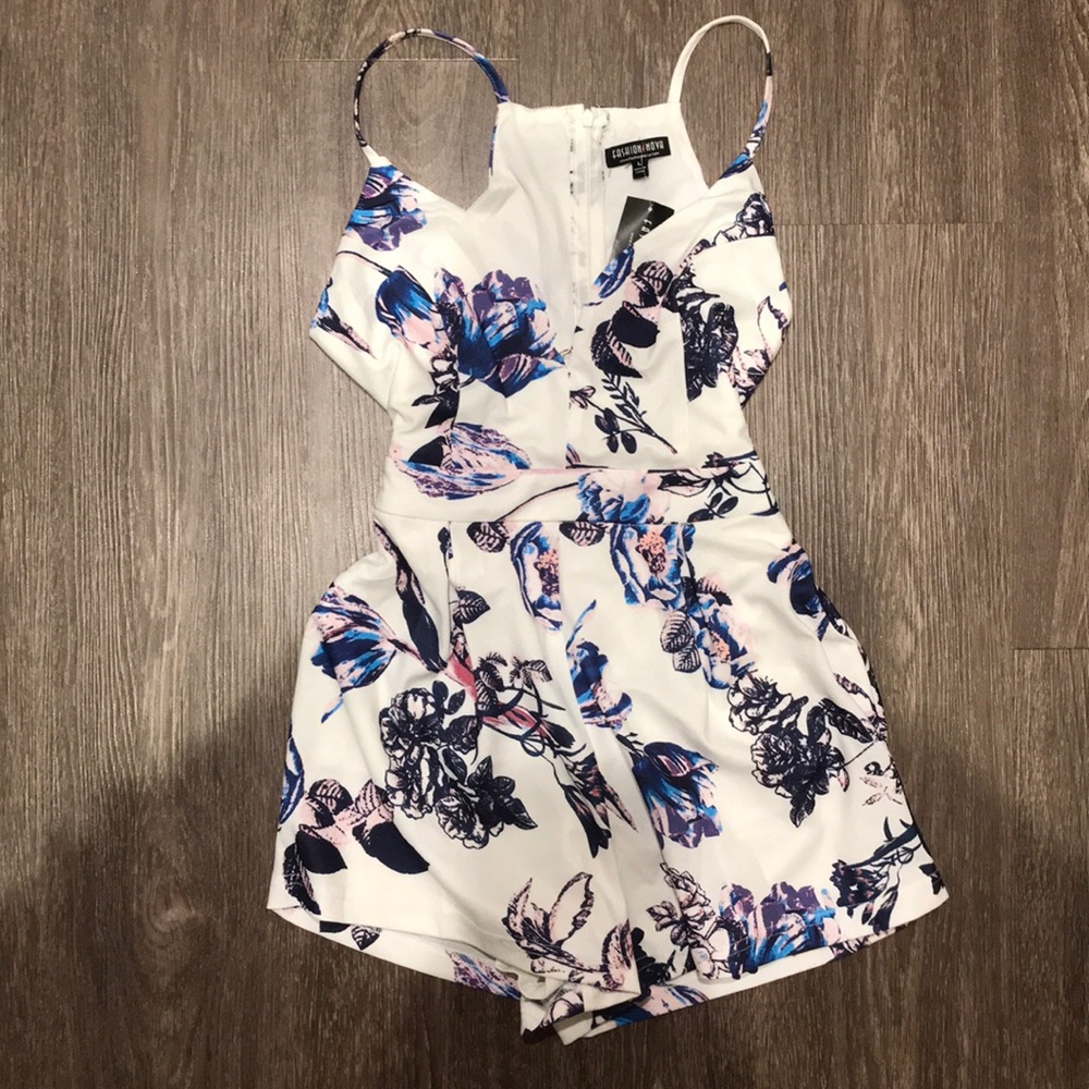 New Floral White Romper